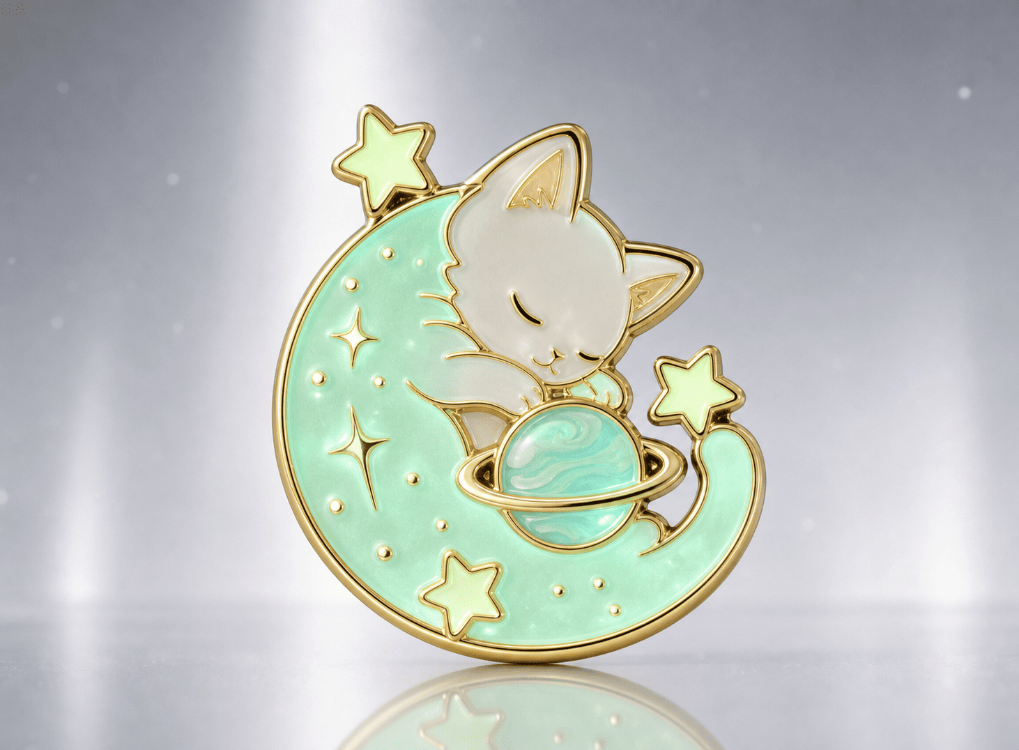 Glow in the Dark hard enamel pin example