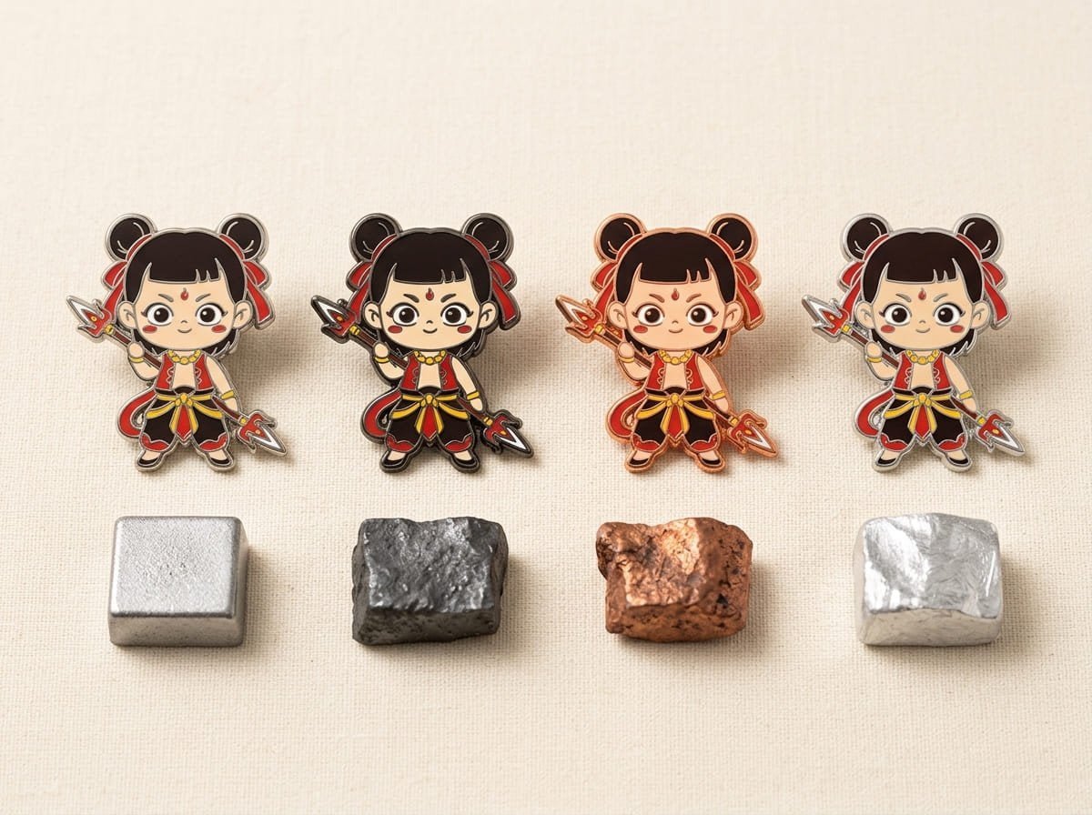 enamel pin metal comparison