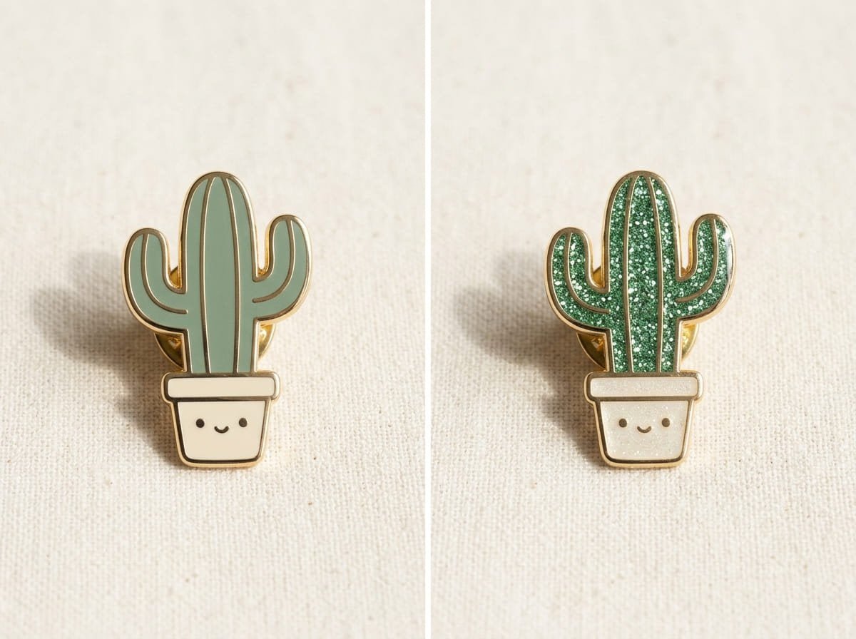 non-glitter enamel design