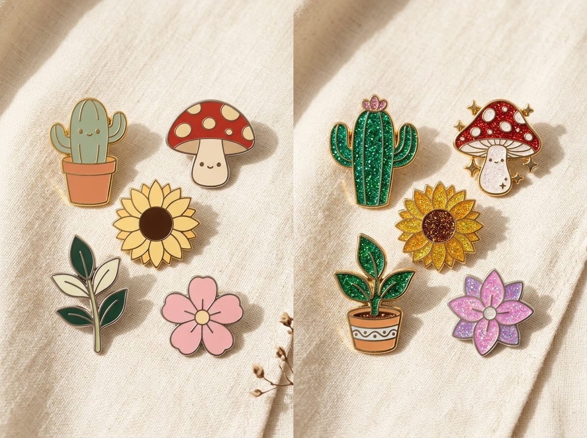decision-making glitter pin