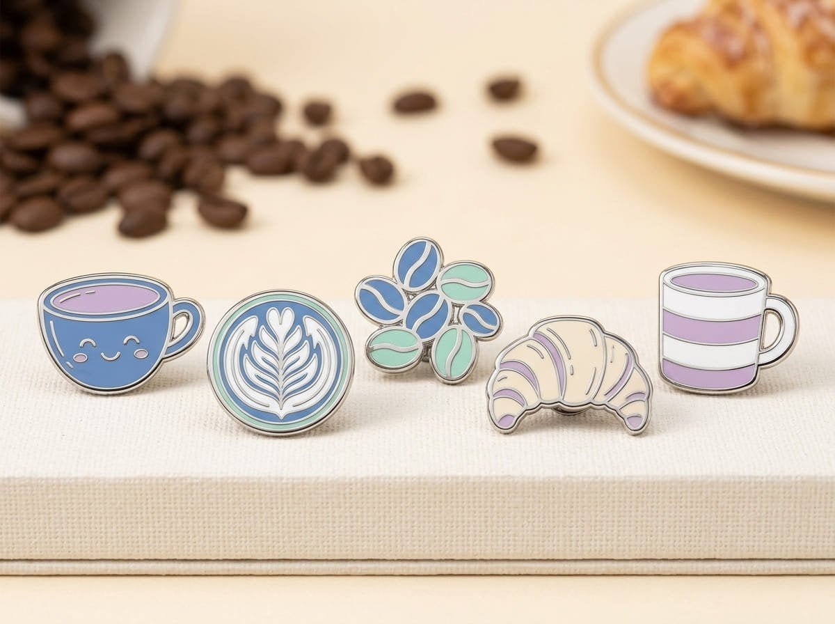 Silver plating for enamel pins Silver-plated enamel pin showing reflection
