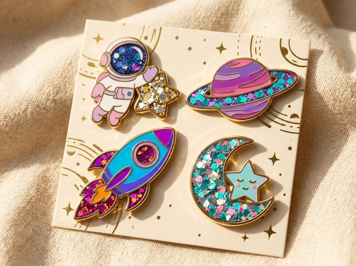 Chunky glitter in enamel pins chunky glitter enamel pins