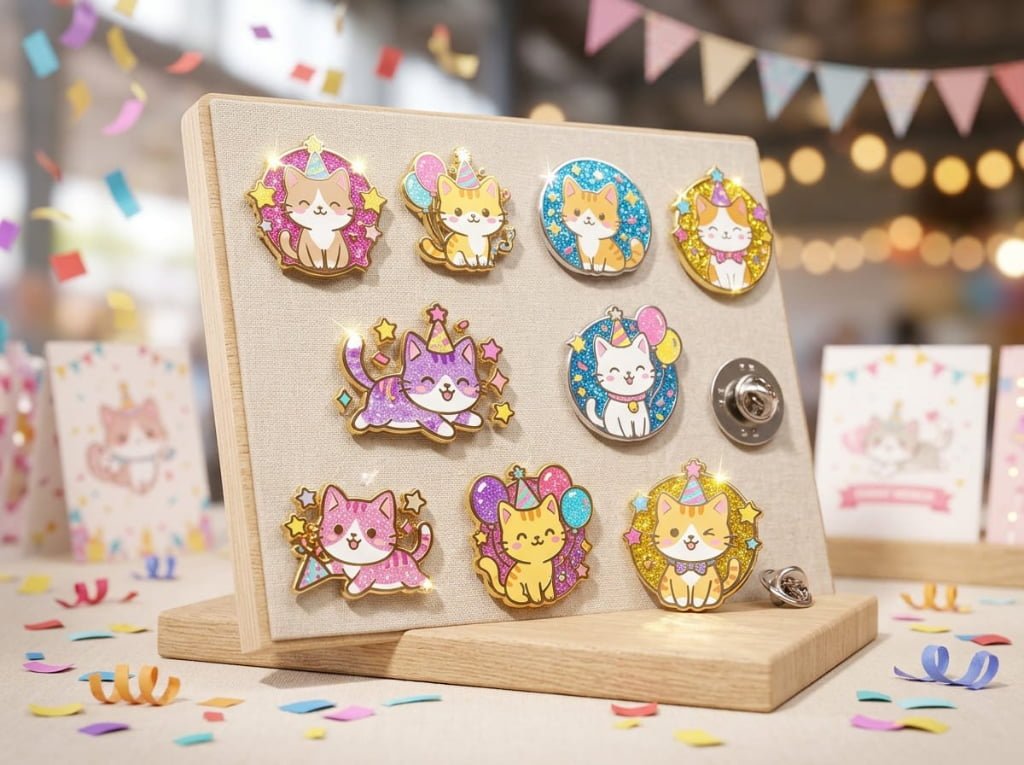 Glitter Enamel Pins vs. Regular Enamel Pins: What’s the Difference?