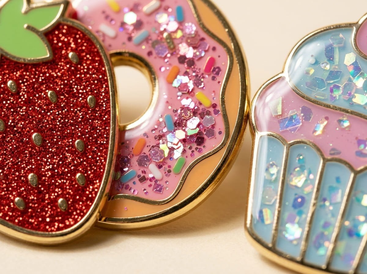 glitter material and technique comparison close-up of glitter particle types