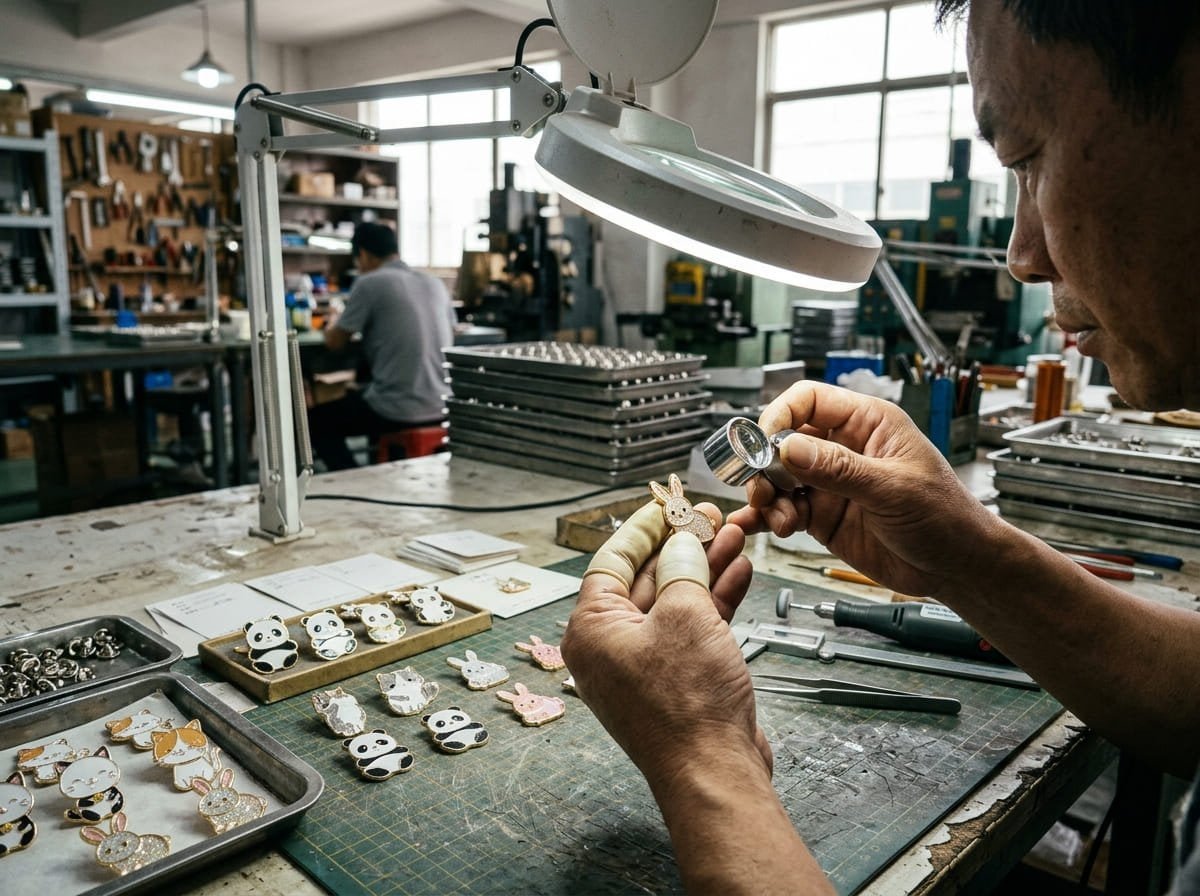 Enamel pin finishing challenges