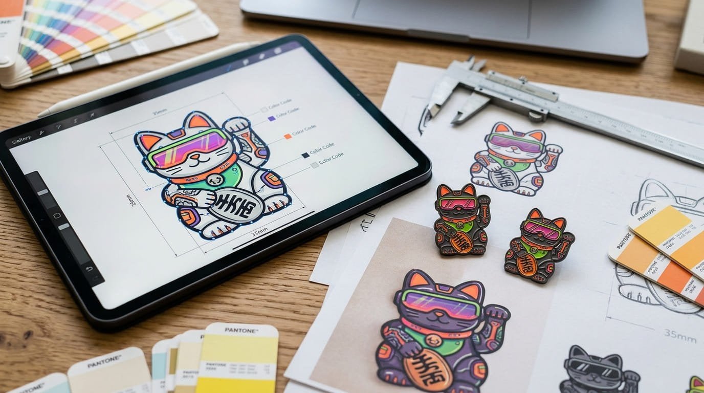 Enamel pin design process How to design an enamel pin