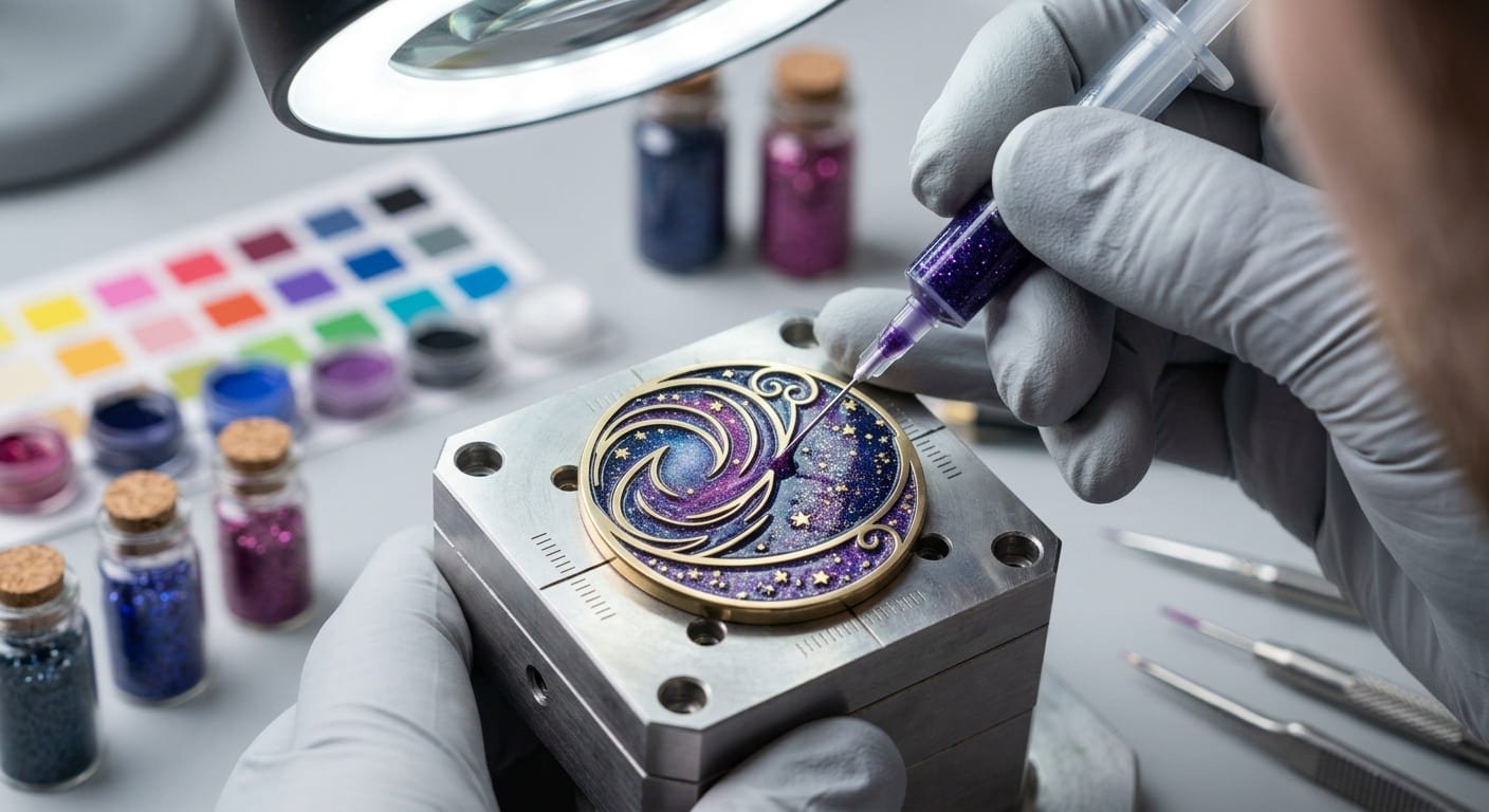 Manufacturing considerations for galaxy-themed pins intricate galaxy pin design challenges