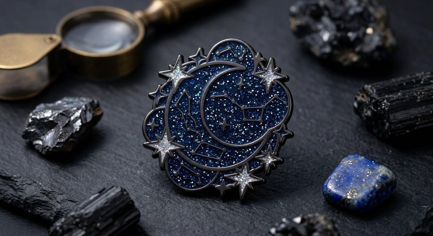 Enamel pin inspired by celestial themes celestial enamel pin