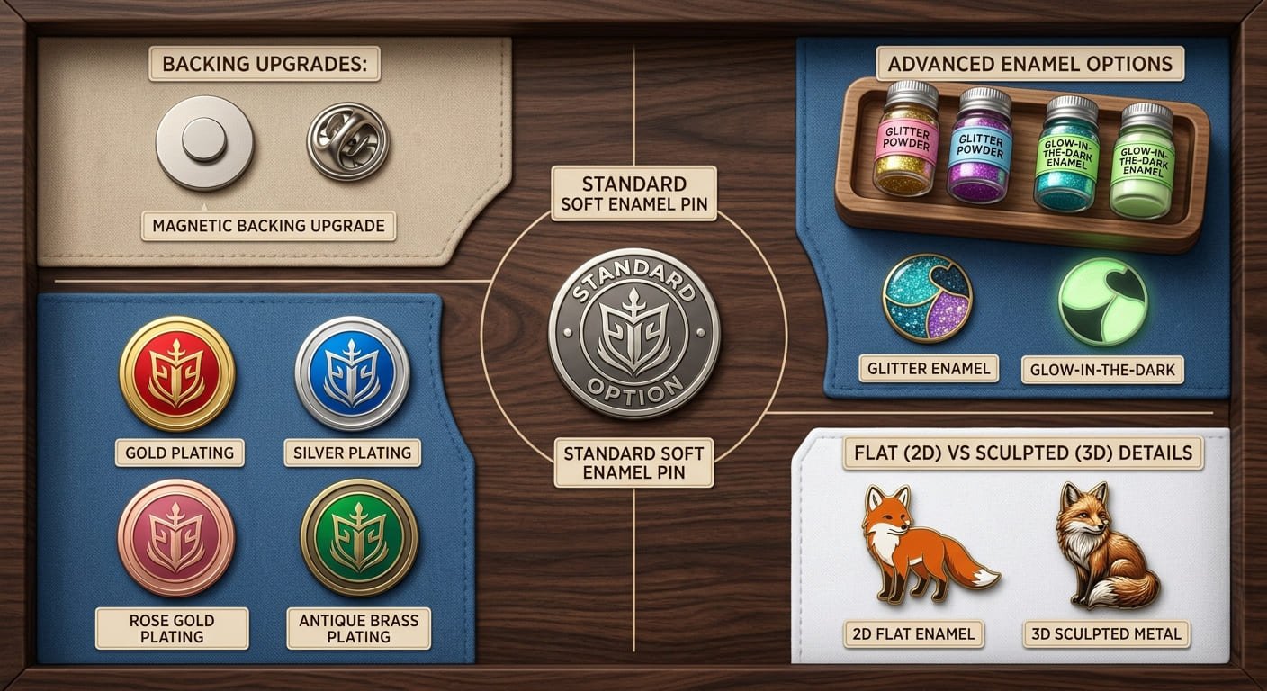 Customization costs for enamel pins custom pin plating costs