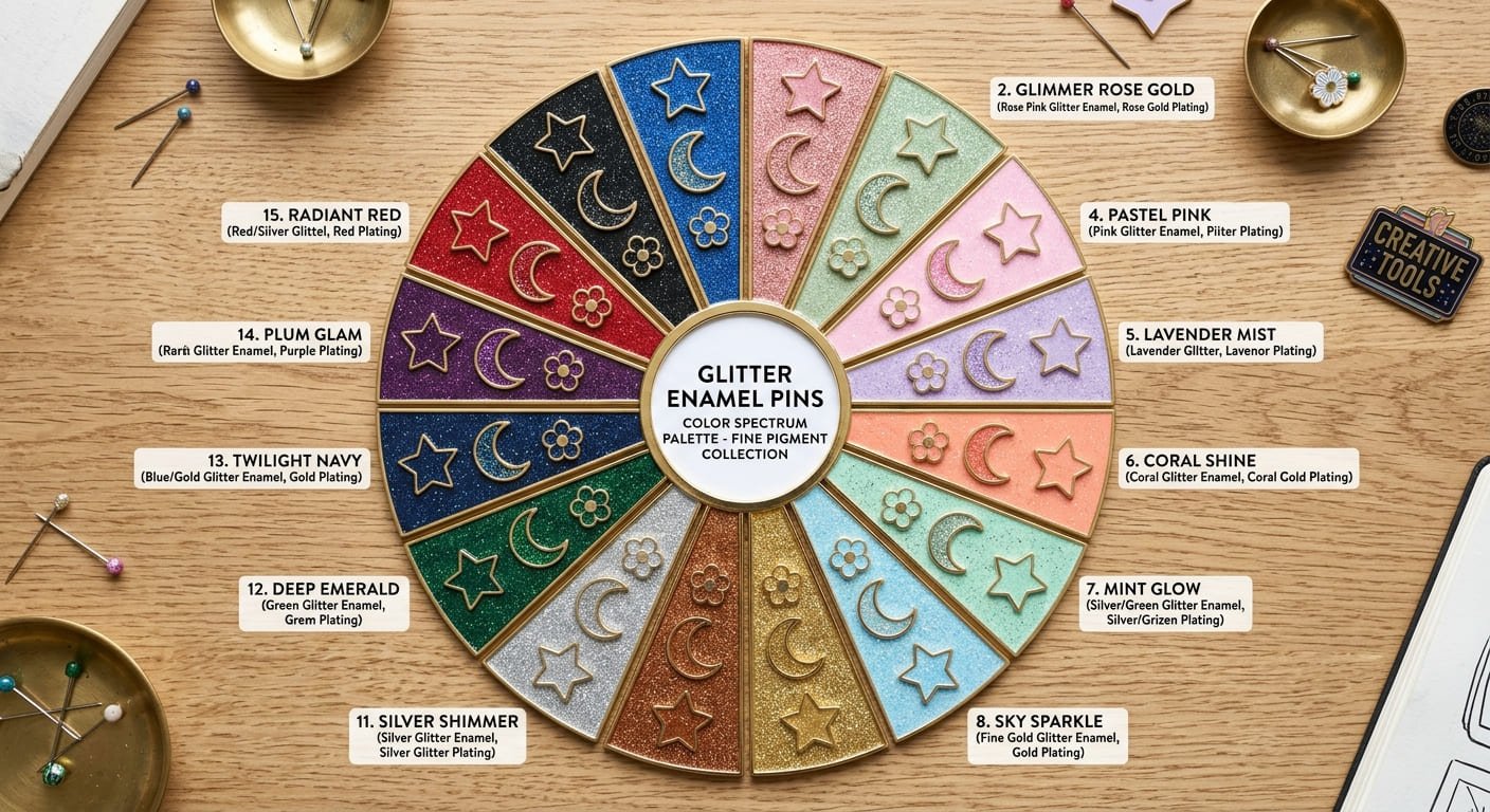 Glitter enamel colors
