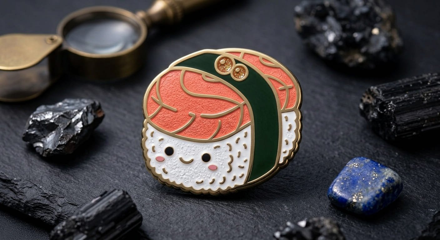 Sushi roll enamel pin design food enamel pin